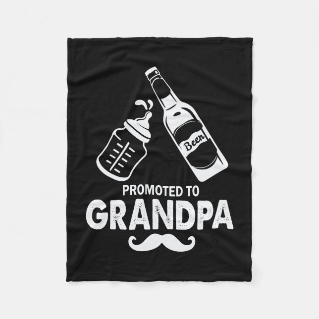 Fars dag befordrad till farfar fleecefilt (Framsidan)