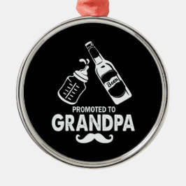 Fars dag befordrad till farfar julgransprydnad metall