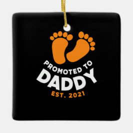Fars dag | Befordrad till pappa 2021 Julgransprydnad Keramik