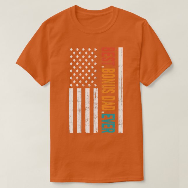 Fars dag Best Bonus Pappa någonsin med USA:s ameri T Shirt (Design framsida)