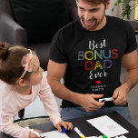 Fars dag Best Bonus Pappa någonsin T Shirt<br><div class="desc">Stepfather t-shirt med det söta ordspråket "best bonus pappa nånsin",  ett sött rött hjärta och barnen namn.</div>