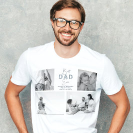 Fars dag Best Far någonsin 4 Photo Dusty Blue T Shirt