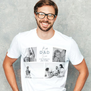 Fars dag Best Far någonsin 4 Photo Dusty Blue T Shirt