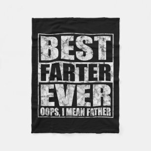 Fars dag Best Farter Aldrig Oops I Elak Far Fleecefilt