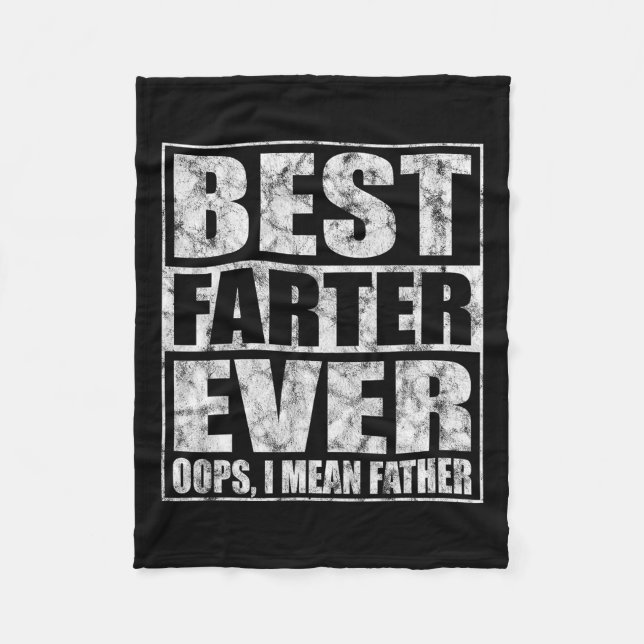 Fars dag Best Farter Aldrig Oops I Elak Far Fleecefilt (Framsidan)