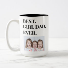 Fars dag Best Girl Pappa någonsin Photo Två-Tonad Mugg