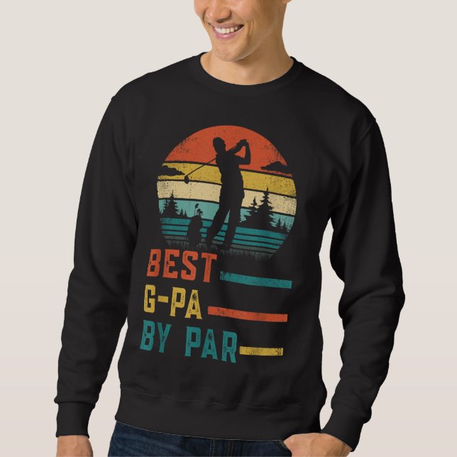 Fars dag Best Godfather by Par Funny Golf Gift Lång Ärmad Tröja (Framsida)