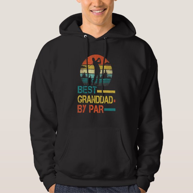 Fars dag Best Granddad by Par Golf For Pappa Gran Hoodie (Framsida)