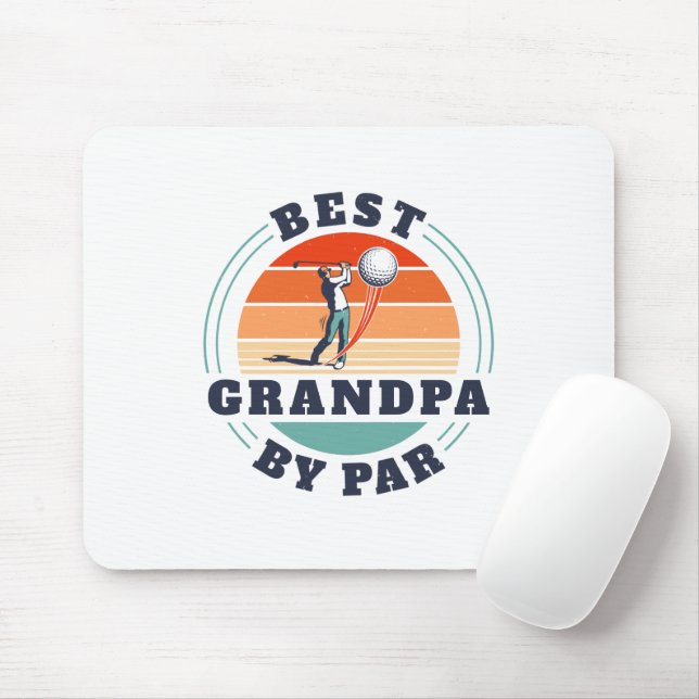 Fars dag Best Grandpa by Par Anpassningsbar Retro Musmatta (Med mus)