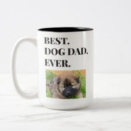 Fars dag Best Hund Pappa någonsin Foto Två-Tonad Mugg