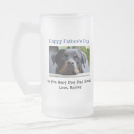 Fars dag Best Hund Pappa någonsin Pet Photo Frostat Ölglas