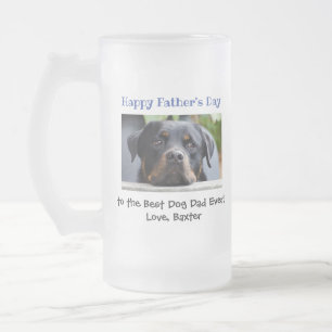 Fars dag Best Hund Pappa någonsin Pet Photo Frostat Ölglas