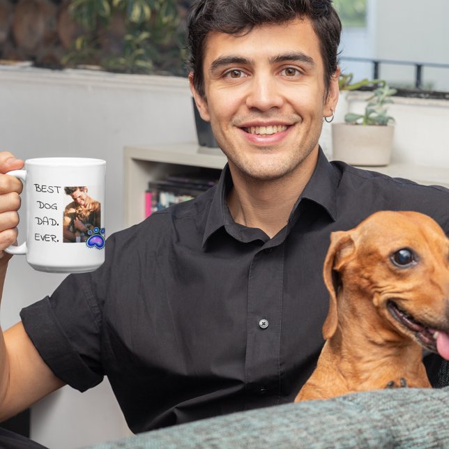 Fars dag Best Hund Pappa någonsin Photo Tass Kaffemugg (Skapare uppladdad)