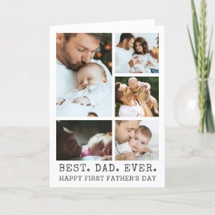 Fars dag BEST PAPPA EVER 5 FOTOkollage Kort