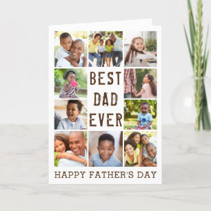 Fars dag BEST PAPPA EVER Fotokollage Helgkort