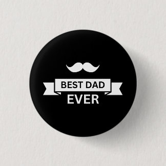 Fars dag BEST PAPPA EVER Typo med mustache Knapp