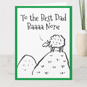 Fars dag Best Pappa Funny Sheep Svarande a Pun Kort