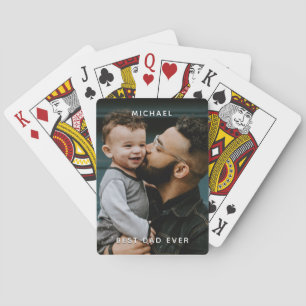 Fars dag Best Pappa någonsin, Anpassningsbar Photo Casinokort