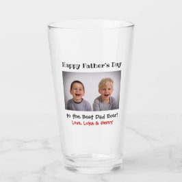 Fars dag Best Pappa någonsin barnfoto Beer Pint Glaskopp