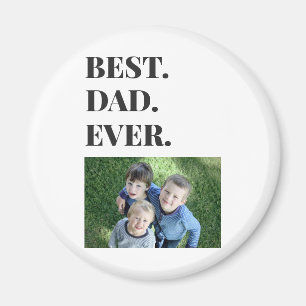 Fars dag Best Pappa någonsin barnfoto Magnet