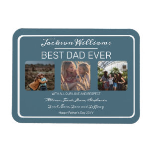 fars dag Best Pappa någonsin Blue Three Photo Magnet