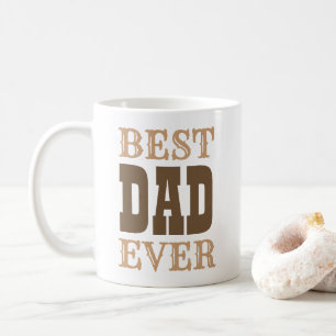 Fars dag Best Pappa någonsin Brown Typography Kaffemugg