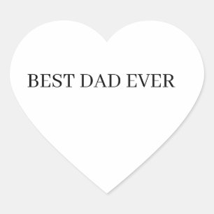 Fars dag Best Pappa någonsin Hjärtformat Klistermärke