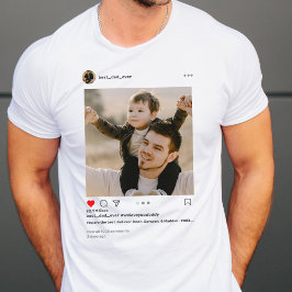Fars dag Best Pappa någonsin Instagram Photo Post T Shirt