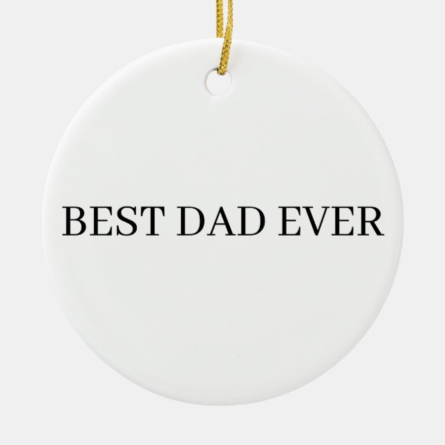 Fars dag Best Pappa någonsin Julgransprydnad Keramik (Framsidan)