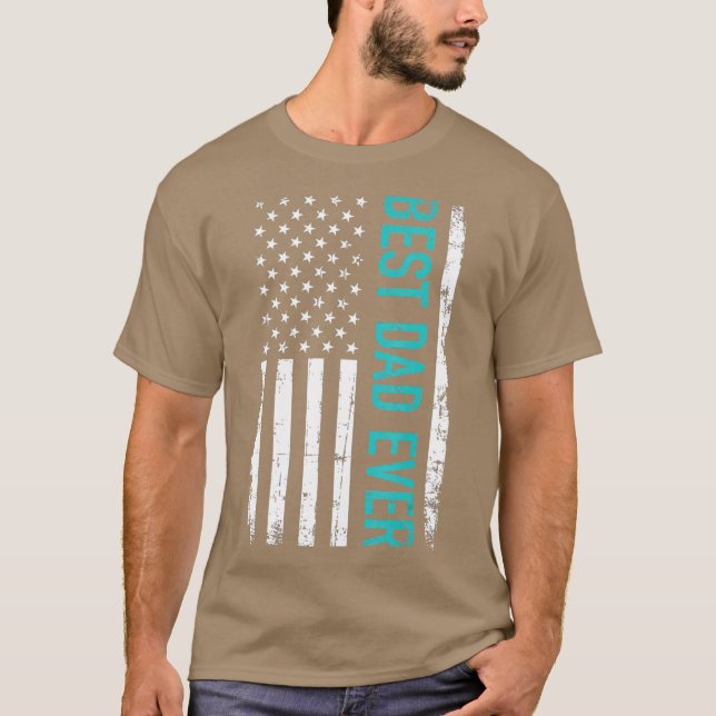 Fars dag Best pappa någonsin med USA:s amerikanska T Shirt (Framsida)