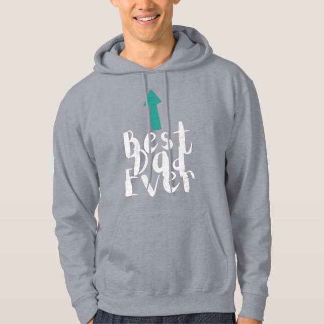 Fars dag Best Pappa någonsin minimalistiskt Hoodie (Framsida)