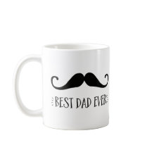 fars dag Best Pappa någonsin Mustache Coffee Mugg