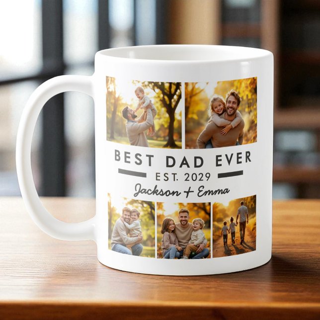 Fars dag Best Pappa någonsin Photo Collage Kaffemugg (Skapare uppladdad)