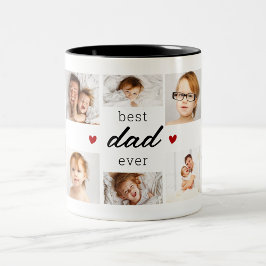 Fars dag Best Pappa någonsin Photo Collage Två-Tonad Mugg