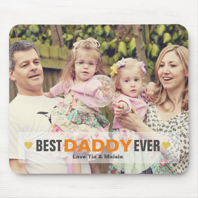 Fars dag Best Pappa någonsin Photo Musmatta (Framsidan)