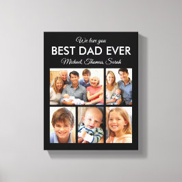 Fars dag Best Pappa någonsin Trendig Photo Collage Canvastryck