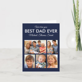 Fars dag Best Pappa någonsin Trendig Photo Collage Kort