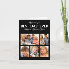 Fars dag Best Pappa någonsin Trendig Photo Collage Kort