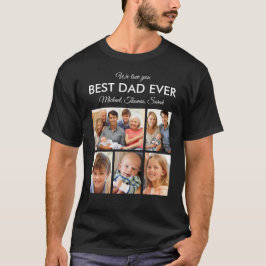 Fars dag Best Pappa någonsin Trendig Photo Collage T Shirt