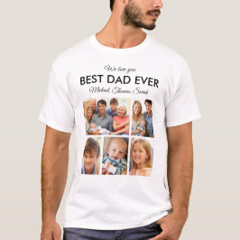 Fars dag Best Pappa någonsin Trendig Photo Collage T Shirt