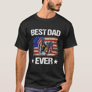 Fars dag Best Pappa någonsin USA flagga Patriotic T Shirt