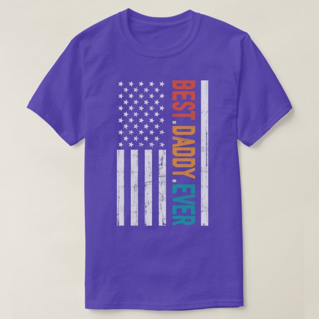 Fars dag Best Pappa nånsin med USA Amerikanska Fla T Shirt (Design framsida)