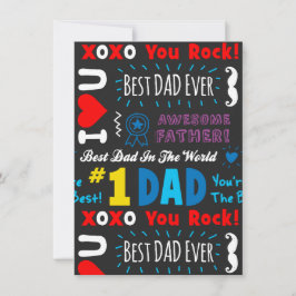 Fars dag Best Pappa Ord Kort