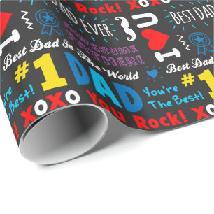 Fars dag Best Pappa Ord Presentpapper