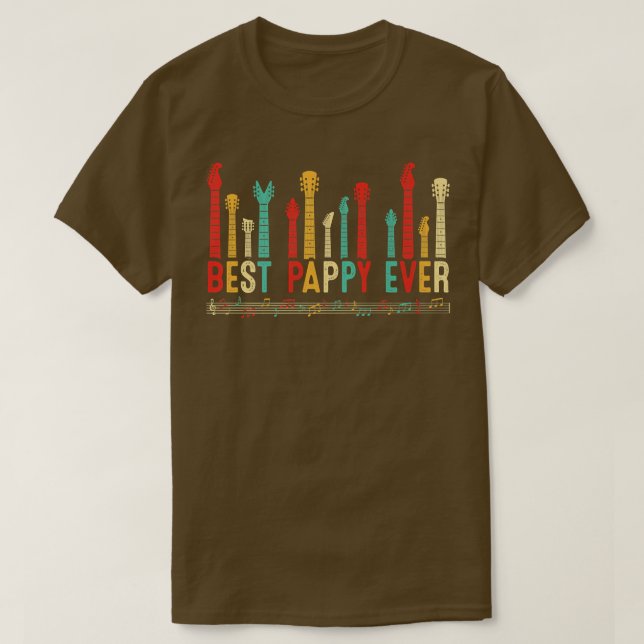 Fars dag Best Pappy Aldrig Guitar Älskare Guitaris T Shirt (Design framsida)