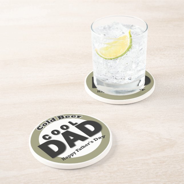 Fars dag Beverage eller Beer Flaska-etikett Underlägg Sandsten (Sidan)