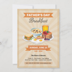 Fars dag Bfrufast Party Flyer Inbjudningar