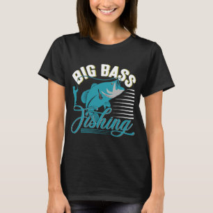 Fars dag Big Bass Fisherman Rod T Shirt