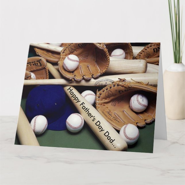 Fars dag Big Greeting Card/Baseball Kort (Framsida)