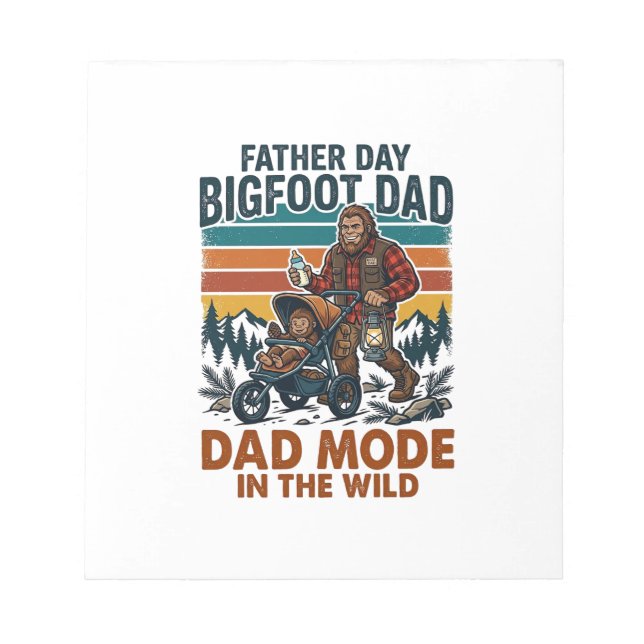 Fars Dag Bigfoot Pappa Tröja Camping Legend Far Anteckningsblock (Framsida)